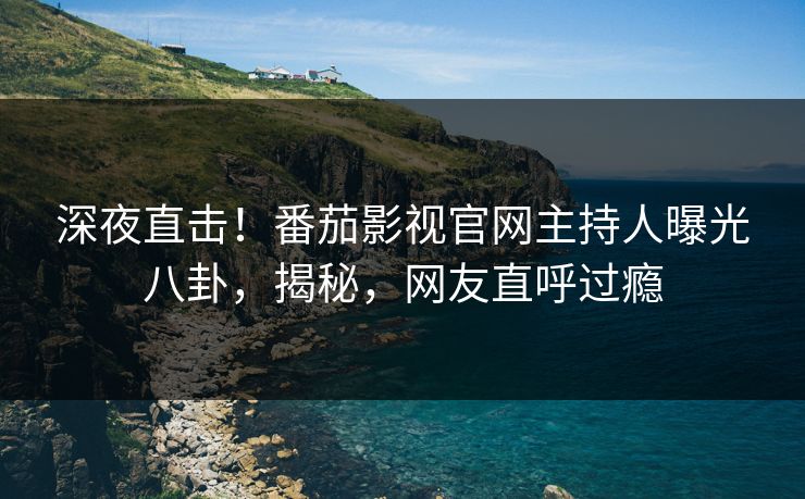 深夜直击！番茄影视官网主持人曝光八卦，揭秘，网友直呼过瘾